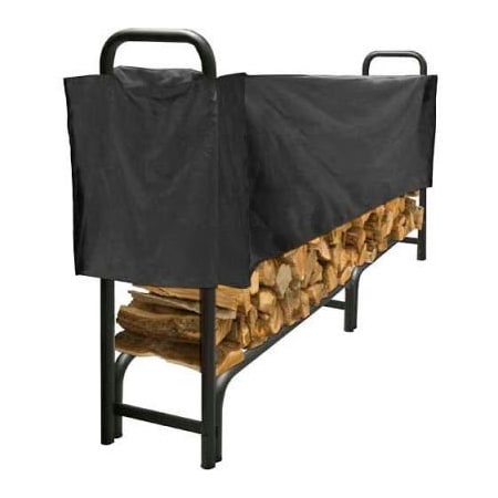 Dyna-Glo Pleasant Hearth 8' Heavy Duty Log Storage Rack with Half Cover Weather-Resistant LS938-96SC-K